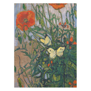 Vincent van Gogh - Schmetterlinge und Mohn Tischdecke