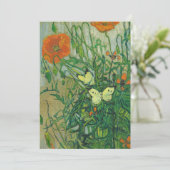 Vincent van Gogh - Schmetterlinge und Mohnblumen Einladung (Stehend Vorderseite)
