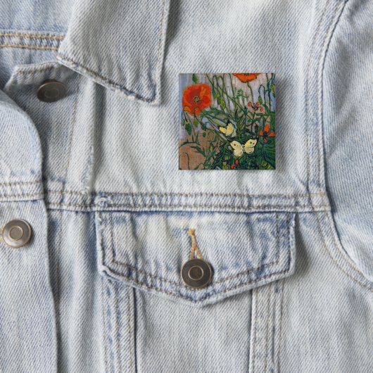 Vincent van Gogh - Schmetterlinge und Pfoten Button (Beispiel)