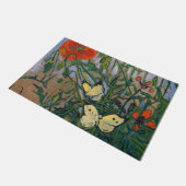 Vincent van Gogh - Schmetterlinge und Pfoten Fußmatte (Schrägansicht)