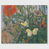 Vincent van Gogh - Schmetterlinge und Pfoten Geschenkpapier (Flach)