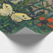 Vincent van Gogh - Schmetterlinge und Pfoten Geschenkpapier (Ecke)