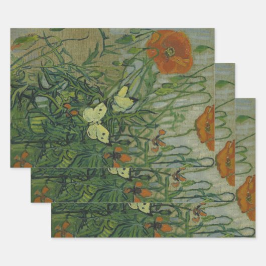 Vincent van Gogh - Schmetterlinge und Pfoten Geschenkpapier Set (Set)