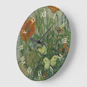 Vincent van Gogh - Schmetterlinge und Pfoten Große Wanduhr (Winkel)