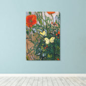 Vincent van Gogh - Schmetterlinge und Pfoten Leinwanddruck (Insitu (Holzboden))