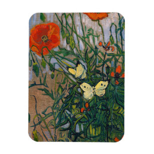 Vincent van Gogh - Schmetterlinge und Pfoten Magnet