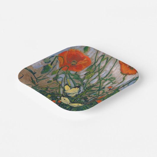 Vincent van Gogh - Schmetterlinge und Pfoten Pappteller (Gewinkelt)