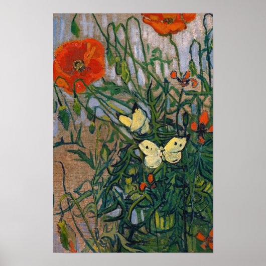Vincent van Gogh - Schmetterlinge und Pfoten Poster (Vorne)
