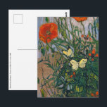 Vincent van Gogh - Schmetterlinge und Pfoten Postkarte<br><div class="desc">Schmetterlinge und Poppies - Vincent van Gogh,  Oil on Leinwand,  1890</div>