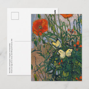 Vincent van Gogh - Schmetterlinge und Pfoten Postkarte
