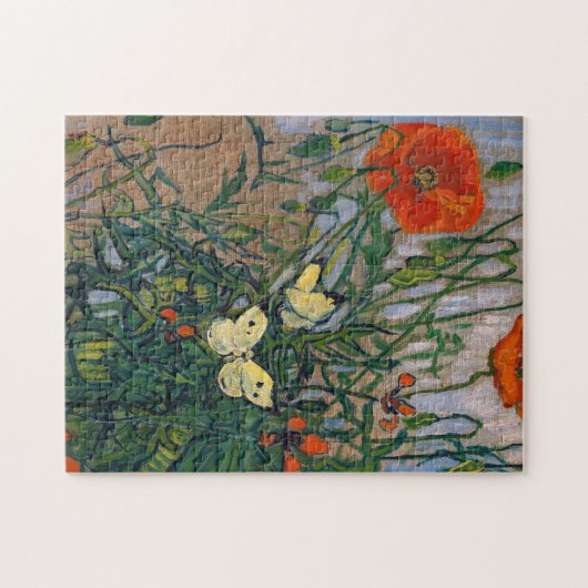 Vincent van Gogh - Schmetterlinge und Pfoten Puzzle (Horizontal)