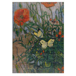 Vincent van Gogh - Schmetterlinge und Pfoten Schneidebrett<br><div class="desc">Schmetterlinge und Poppies - Vincent van Gogh,  Oil on Leinwand,  1890</div>