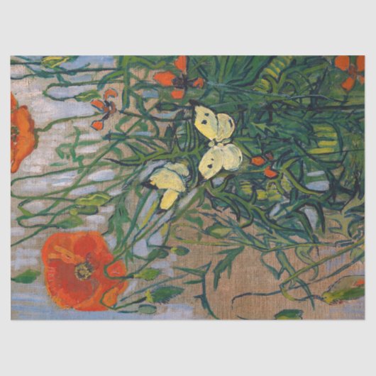 Vincent van Gogh - Schmetterlinge und Pfoten Seidenpapier (Vorderseite)