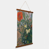 Vincent van Gogh - Schmetterlinge und Pfoten Wandteppich Mit Holzrahmen (Gewinkelt)