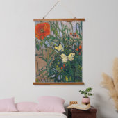 Vincent van Gogh - Schmetterlinge und Pfoten Wandteppich Mit Holzrahmen (Schlafzimmer)