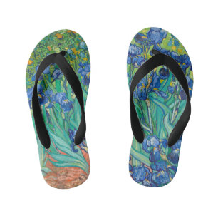 Vincent Van Gogh Schwertlilien Floral Vintage Kuns Kinderbadesandalen