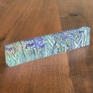 Vincent Van Gogh Schwertlilien Floral Vintage Kuns Namensplakette