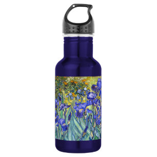 Vincent Van Gogh Schwertlilien Florale Vintage-Fin Edelstahlflasche