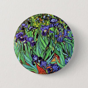 Vincent Van Gogh - Schwertlilien - Flower Lover Fi Button
