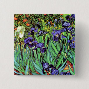 Vincent Van Gogh - Schwertlilien - Flower Lover Fi Button