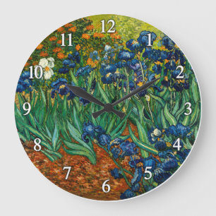 Vincent van Gogh Schwertlilien  Große Wanduhr
