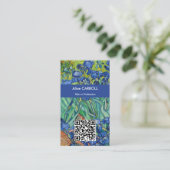 Vincent Van Gogh - Schwertlilien - QR Code Visitenkarte (Stehend Vorderseite)