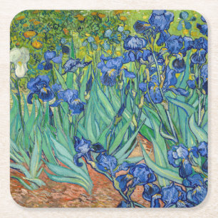 Vincent Van Gogh - Schwertlilien Rechteckiger Pappuntersetzer