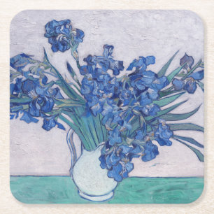 Vincent Van Gogh. Schwertlilien Rechteckiger Pappuntersetzer