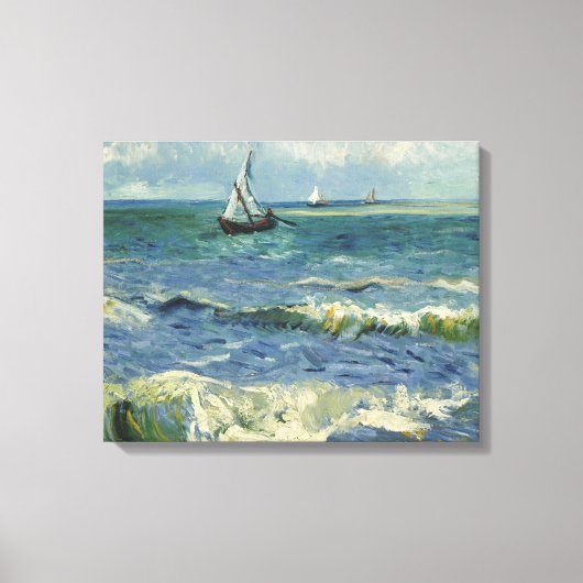 Vincent van Gogh - Seascape bei Les Saintes Leinwanddruck (Vorderseite)