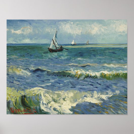 Vincent van Gogh - Seascape bei Les Saintes Poster (Vorne)