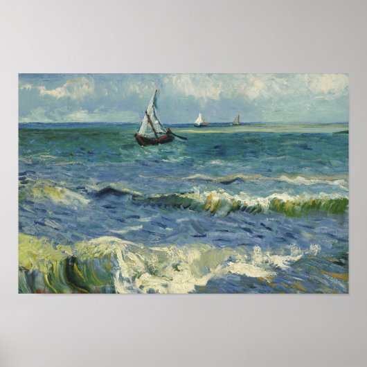 Vincent van Gogh - Seascape bei Les Saintes Poster (Vorne)