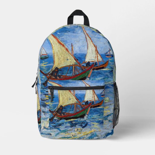 Vincent van Gogh - Seascape bei Saintes-Maries Bedruckter Rucksack (Vorderseite)