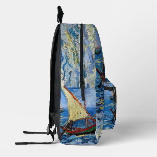 Vincent van Gogh - Seascape bei Saintes-Maries Bedruckter Rucksack (Links)