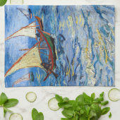 Vincent van Gogh - Seascape bei Saintes-Maries Geschirrtuch (Gefaltet)