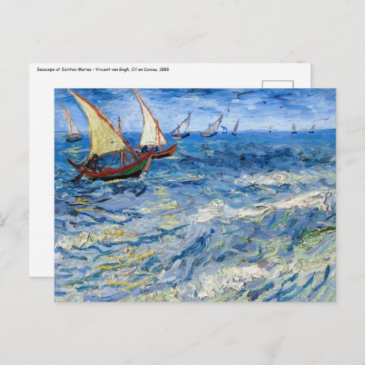 Vincent van Gogh - Seascape bei Saintes-Maries Postkarte (Vorne/Hinten)