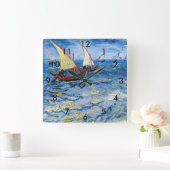 Vincent van Gogh - Seascape bei Saintes-Maries Quadratische Wanduhr (Zuhause)