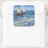 Vincent van Gogh - Seascape bei Saintes-Maries Quadratischer Aufkleber (Tasche)