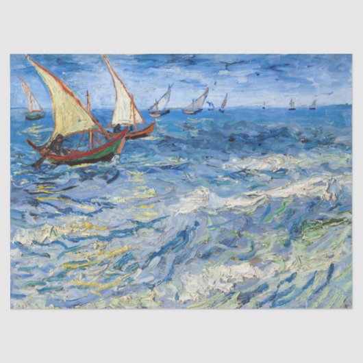 Vincent van Gogh - Seascape bei Saintes-Maries Seidenpapier (Vorderseite)