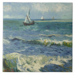 Vincent van Gogh - Seascape in der Nähe von Les Sa Fliese<br><div class="desc">Seascape bei Les Saintes-Maries-de-la-Mer von Vincent van Gogh, 1888. Vincent van Gogh war ein niederländischer postimpressionistischer Maler, der zu den bekanntesten und einflussreichsten Persönlichkeiten in der Geschichte der Western-Kunst gehört. In etwas mehr als einem Jahrzehnt hat er ungefähr 2100 Kunstwerke erschaffen, darunter etwa 860 Ölgemälde, die meisten davon in den...</div>