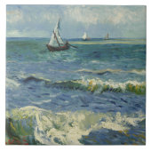 Vincent van Gogh - Seascape in der Nähe von Les Sa Fliese (Vorderseite)