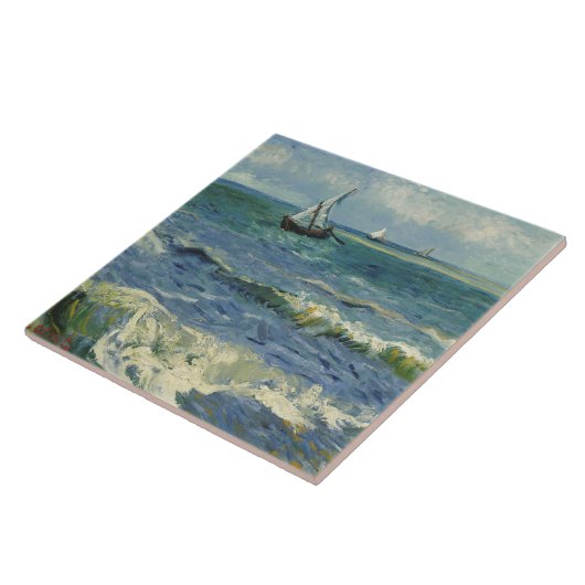 Vincent van Gogh - Seascape in der Nähe von Les Sa Fliese (Seite)
