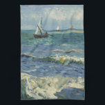 Vincent van Gogh - Seascape in der Nähe von Sainte Geschirrtuch<br><div class="desc">Seascape in der Nähe von Les Saintes-Maries-de-la-Mer (1888) von Vincent van Gogh ist ein Vintager Post-Impressionismen maritimer Malerei. Eine Meereslandschaft mit Segelbooten am Meer mit sanften Wellen in Strandnähe. Über den Künstler: Vincent Willem van Gogh (1853-1890) war ein postimpressionistischer Maler, dessen Werk besonders für seine raue Schönheit, emotionale Ehrlichkeit und...</div>