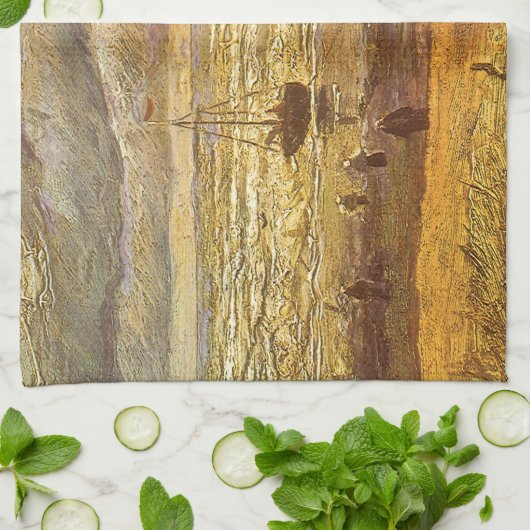 Vincent van Gogh - See in Scheveningen Geschirrtuch (Gefaltet)