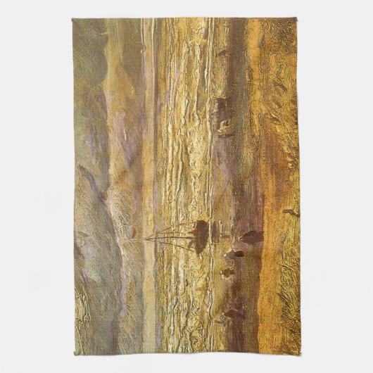 Vincent van Gogh - See in Scheveningen Geschirrtuch (Vertikal)