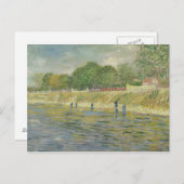 Vincent van Gogh - Seine-Bank Postkarte (Vorne/Hinten)