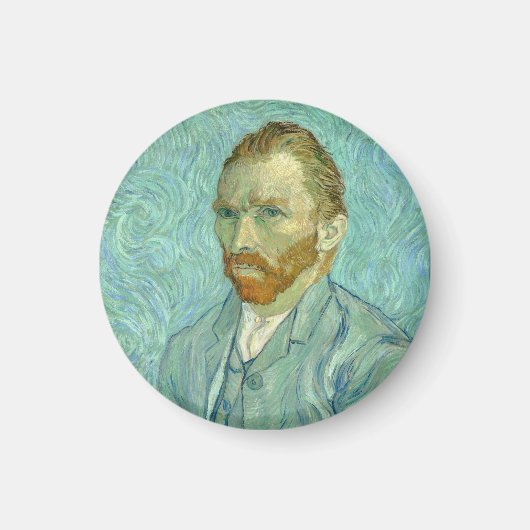 Vincent Van Gogh selbst Portrait Blue Background Magnet (Vorne)