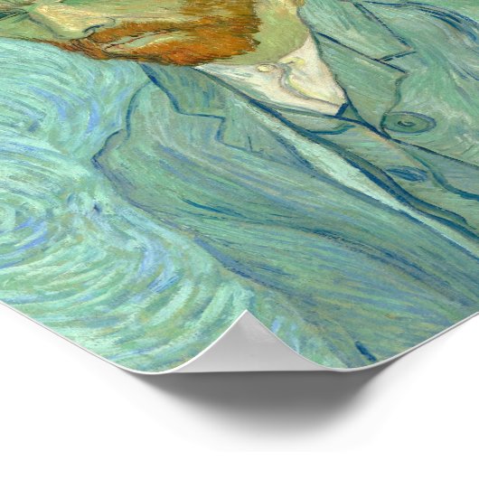 Vincent Van Gogh selbst Portrait Blue Background Poster (Ecke)