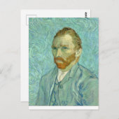 Vincent Van Gogh selbst Portrait Blue Background Postkarte (Vorne/Hinten)