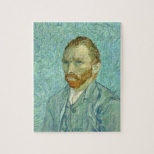 Vincent Van Gogh selbst Portrait Blue Background Puzzle (Vertikal)