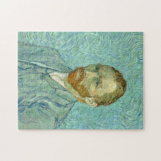 Vincent Van Gogh selbst Portrait Blue Background Puzzle (Horizontal)